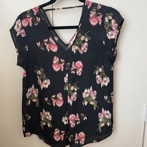 DR2 Black & Floral Blouse